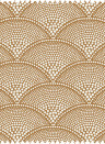 Cole & Son Tessuto Feather Fan Jacquard - Cream on Ginger