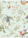 Cole & Son Tissu Hummingbirds Cotton - Duck Egg