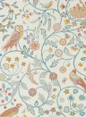 Eulen Tapete Newill von Morris & Co. - Indigo/ Saffron