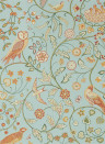 Eulen Tapete Newill von Morris & Co. - Peppermint/ Russet