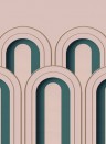 Rebel Walls Carta da parati panoramica Arch Deco - Pink