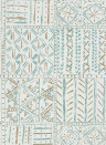 Nina Campbell Wallpaper Cloisters Aqua/ Taupe