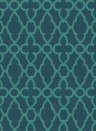 Cole & Son Wallpaper Treillage - Viridian on Ink