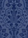 Cole & Son Papier peint Pugin Palace Flock - Dark Hyacinth