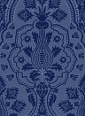Cole & Son Papier peint Pugin Palace Flock - Dark Hyacinth