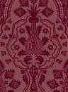 Cole & Son Papier peint Pugin Palace Flock - Claret