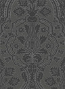 Cole & Son Papier peint Pugin Palace Flock - Charcoal