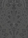 Cole & Son Wallpaper Pugin Palace Flock - Charcoal