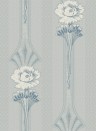 Florale Streifentapete Margareta von Sandberg - Powder Blue