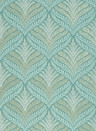 Osborne & Little Wallpaper Sotherton Aqua/ Gilver