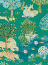 Sanderson Tapete Pamir Garden - Teal/ Peacock