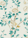 Sanderson Tapete Andhara - Teal/ Cream