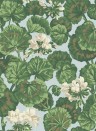 Cole & Son Wallpaper Geranium White/ Sage on Seafoam