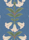 Cole & Son Wallpaper Angels Trumpet Ballet Slipper/ Sage on Cerulean Sky