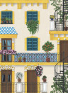 Cole & Son Carta da parati Alfaro - Canary Yellow