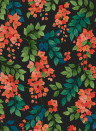 Tapete Bougainvillea von Cole & Son - Rouge on Charcoal