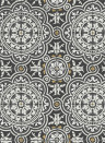 Cole & Son Wallpaper Piccadilly Grey on Black
