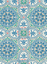 Cole & Son Wallpaper Piccadilly Denim on Chalk