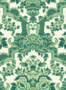 Cole & Son Wallpaper Lola Forest Greens on White
