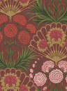 Cole & Son Wallpaper Flamenco Fan Rose/ Rouge on Crimson