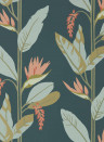 Harlequin Wallpaper Llenya Ink/ Coral/ Seaglass