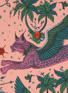 Clarke & Clarke Carta da parati Lynx - Coral