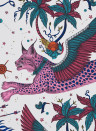 Clarke & Clarke Carta da parati Lynx - Magenta