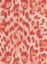 Clarke & Clarke Wallpaper Felis - Red/ Rose Gold