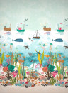 Harlequin Mural Above and Below Marine Life