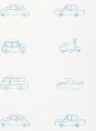 Harlequin Wallpaper Go Go Retro Aqua and White