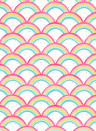 Harlequin Wallpaper Rainbow Brights Cherry/ Blossom