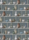 Osborne & Little Wallpaper Raku Celadon/ Ivory/ Terracott