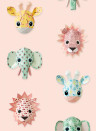 studio ditte Wallpaper Wild Animals Pink Wild Animals Pink