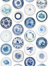 studio ditte Wallpaper Porcelain Blue Porcelain Blue