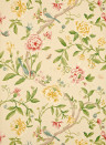 Sanderson Wallpaper Porcelain Garden - Red/ Beige