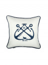 MINDTHEGAP Voyage Anchors Cushion - Blue/ White/ Rope - 50x50cm