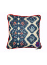 Mindthegap Phoenicia Batik Cushion - Indigo/ Red/ White - 50x50cm