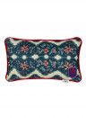 Mindthegap Phoenicia Batik Cushion - Indigo/ Red/ White - 50x30cm