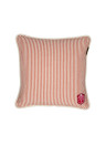Mindthegap Rhubarb Stripe Cushion - Red/ White/ Rope - 50x50cm