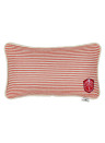 Mindthegap Rhubarb Stripe Cushion - Red/ White/ Rope - 50x30cm