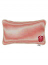 Mindthegap Rhubarb Stripe Cushion - Red/ White/ Rope - 50x30cm