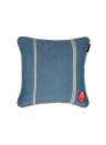 Mindthegap Katalin Stripe Cushion - Blue/ White/ Rope - 50x50cm