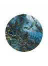 KEK Amsterdam Mural Tropical Landscapes Blue Circle - M - 1.9m