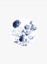 KEK Amsterdam Papier peint panoramique Royal Blue Flowers 2 Circle - S - 1.425m