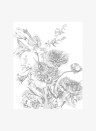 KEK Amsterdam Carta da parati panoramica Engraved Flowers 2 - XS