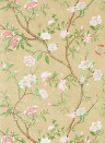 Zoffany Papier peint Nostell Priory Paper - Old Gold/ Green
