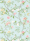 Zoffany Wallpaper Nostell Priory Paper - Sky/ Pink