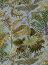 Josephine Munsey Papier peint Palm Grove - Dusk and Verdigris