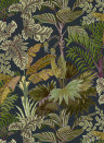 Josephine Munsey Papier peint Palm Grove - Midnight and Green