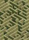 Josephine Munsey Wallpaper Labyrinth - Olive